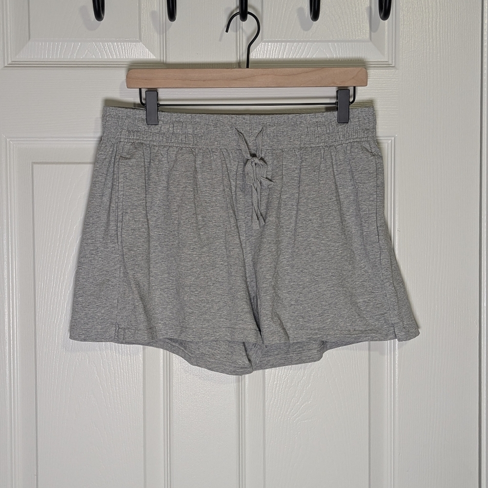 Pact Women's High-Waist Heather Gray Lounge Shorts